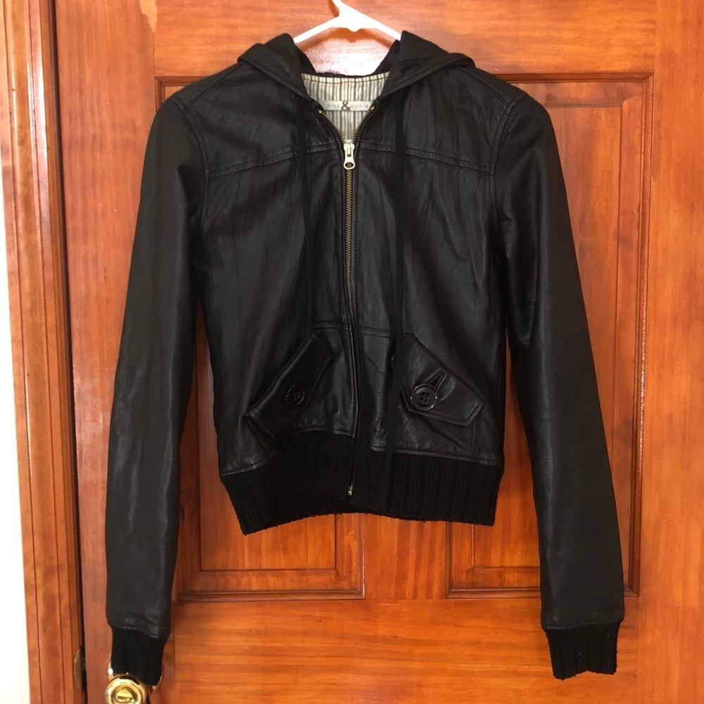 Iconic Mike & Chris hooded leather jacket